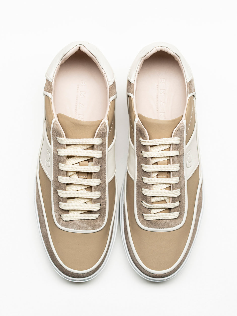 Pantofi Casual Barbati Bej Din Piele Naturala BMan0425 (4)