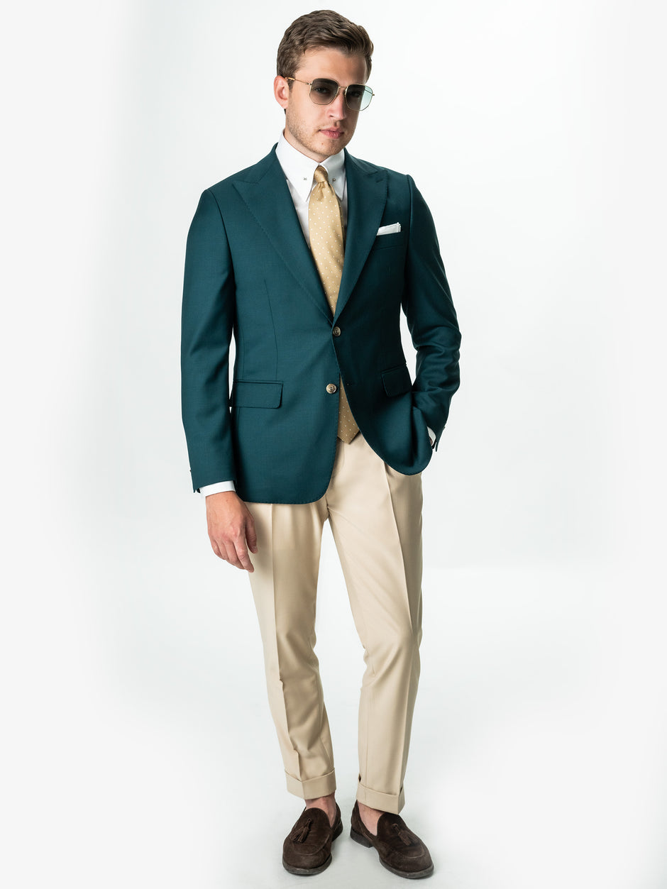 Sacou Barbati Verde Petrol Din Lana Vitale Barberis Super100 Bman0028 (3)