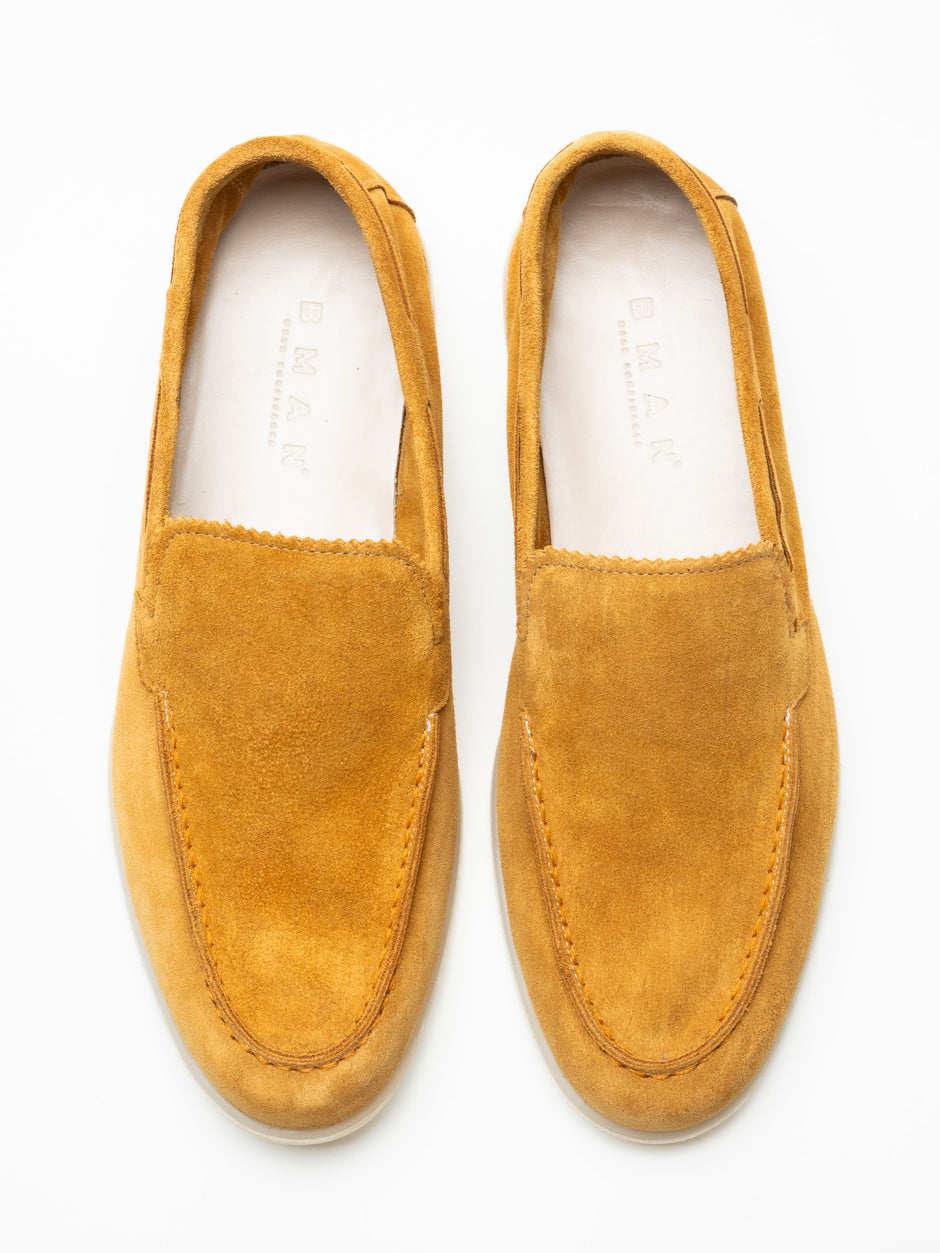 Mocasini Barbati City Loafers Bej Mango Piele Intoarsa Naturala BMan197 (8)