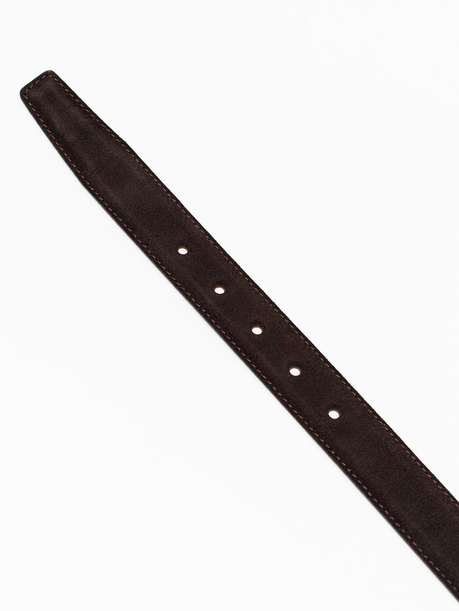 Curea Barbati Maro Inchis Din Piele Intoarsa 3cm BMan115 (4)