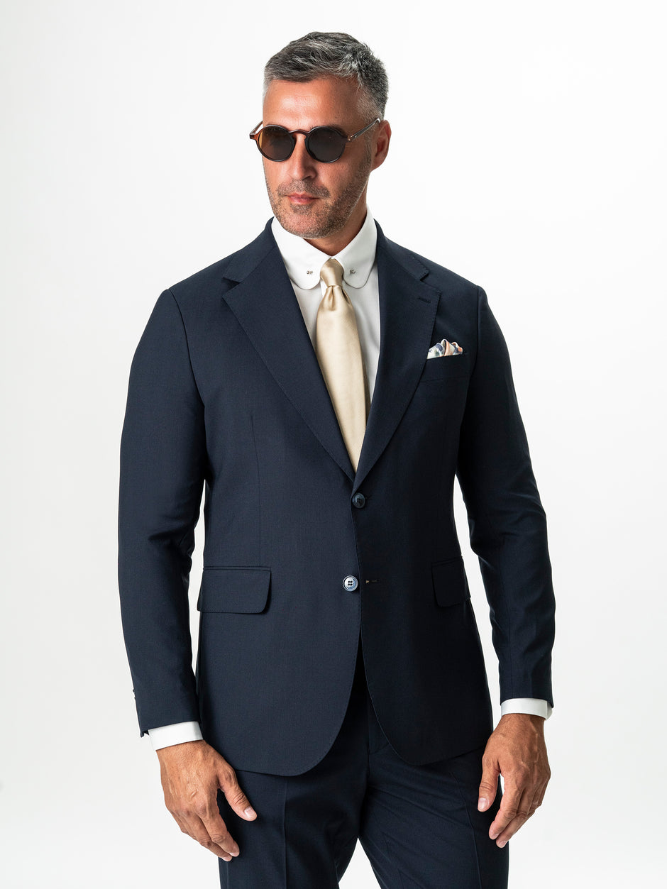 Costum Elegant Barbati Bleumarin Inchis All Season BMan0063 (4)