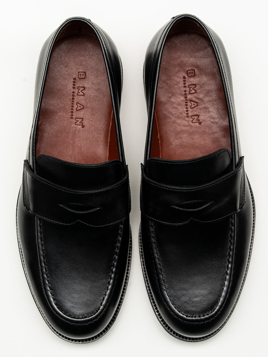 Mocasini Negru Barbati Din Piele Naturala Formal Loafers Bman222 (6)