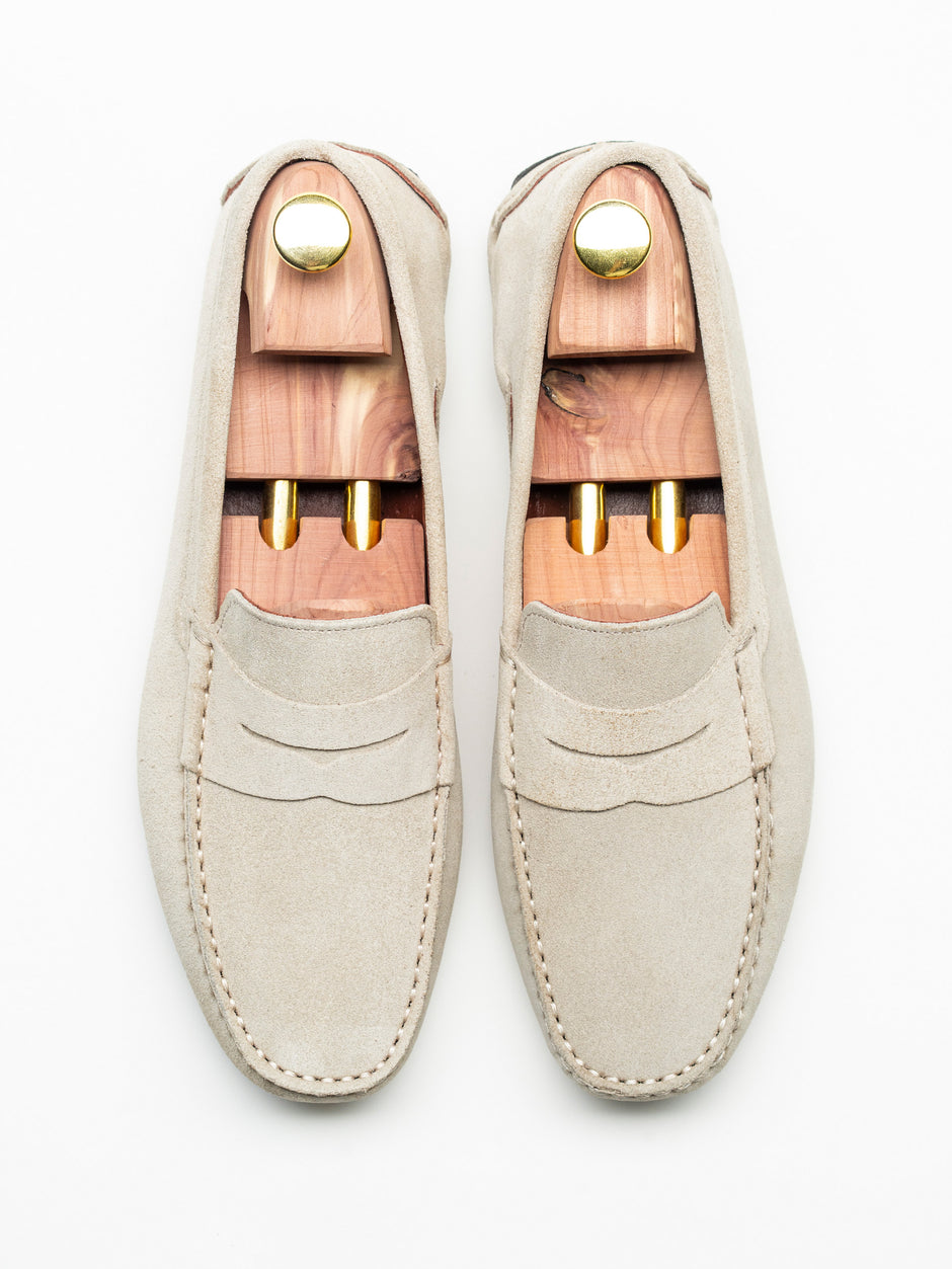 Mocasini Barbati Penny Crem Din Piele Intoarsa BMan224 (5)