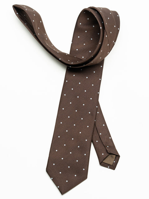 Cravata Barbati Maro Imprimeu Puncte Albe BMan917 (2)