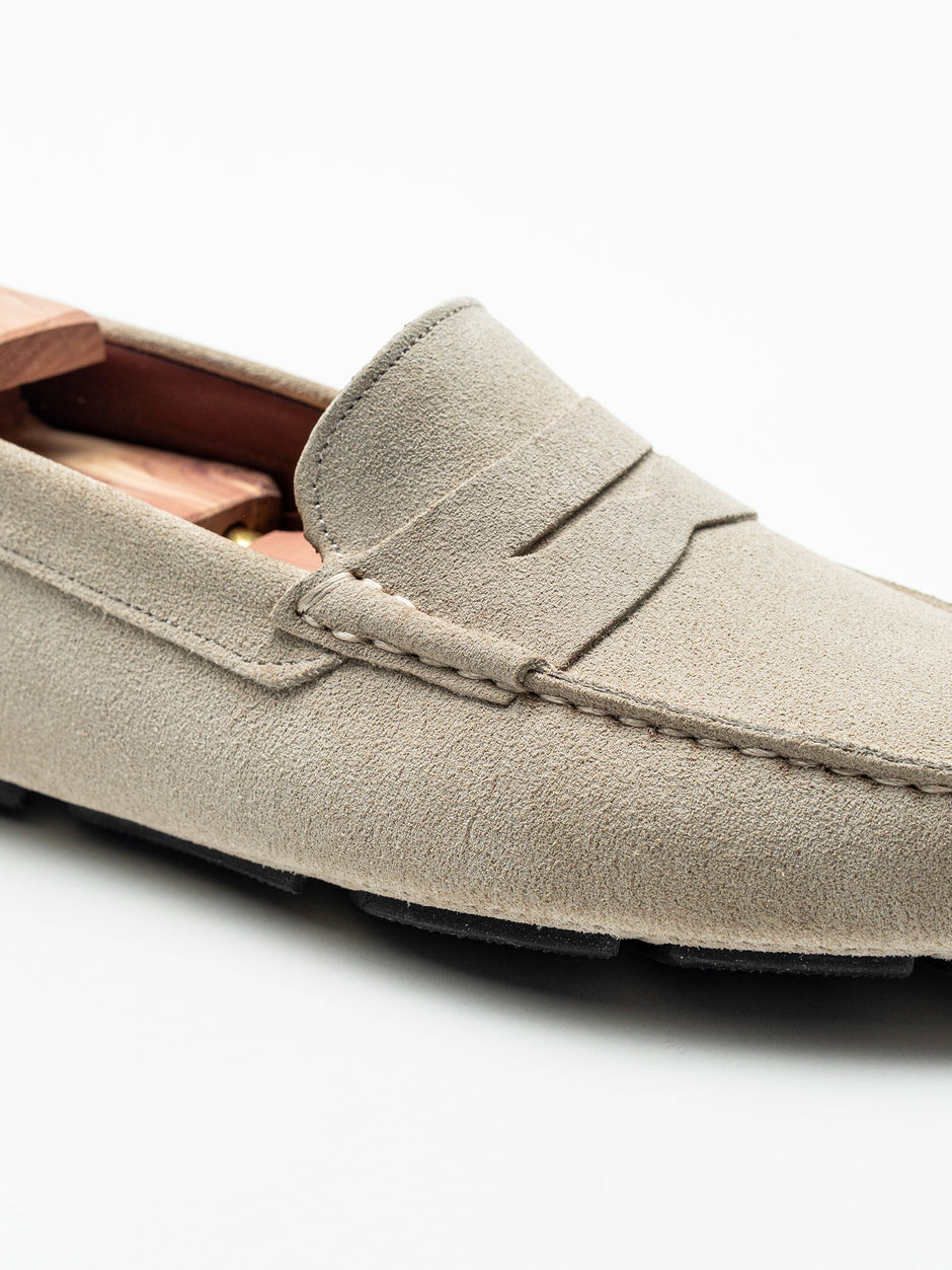 Mocasini Barbati Penny Crem Din Piele Intoarsa BMan224 (6)