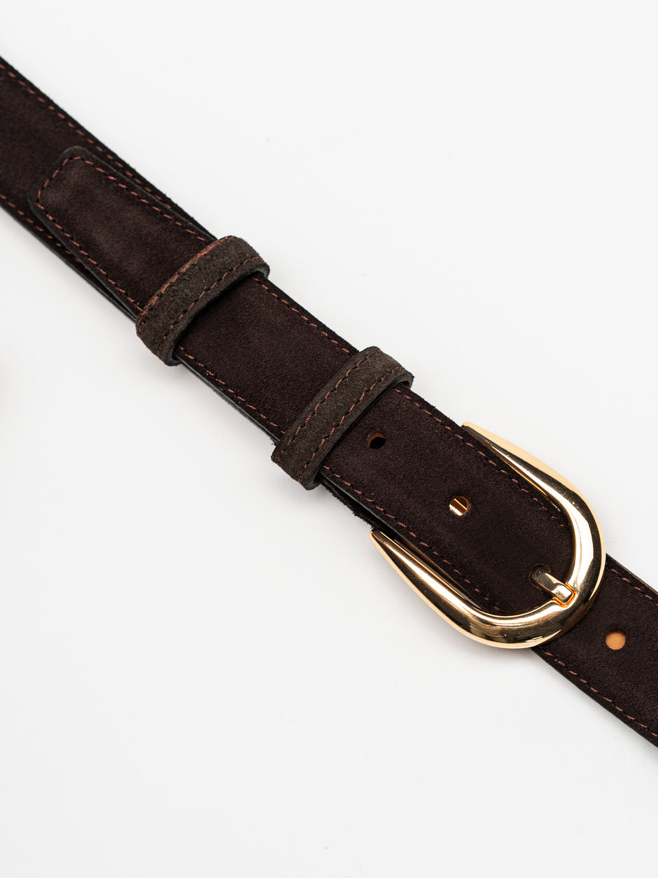 Curea Barbati Maro Inchis Din Piele Intoarsa 3cm BMan115 (2)