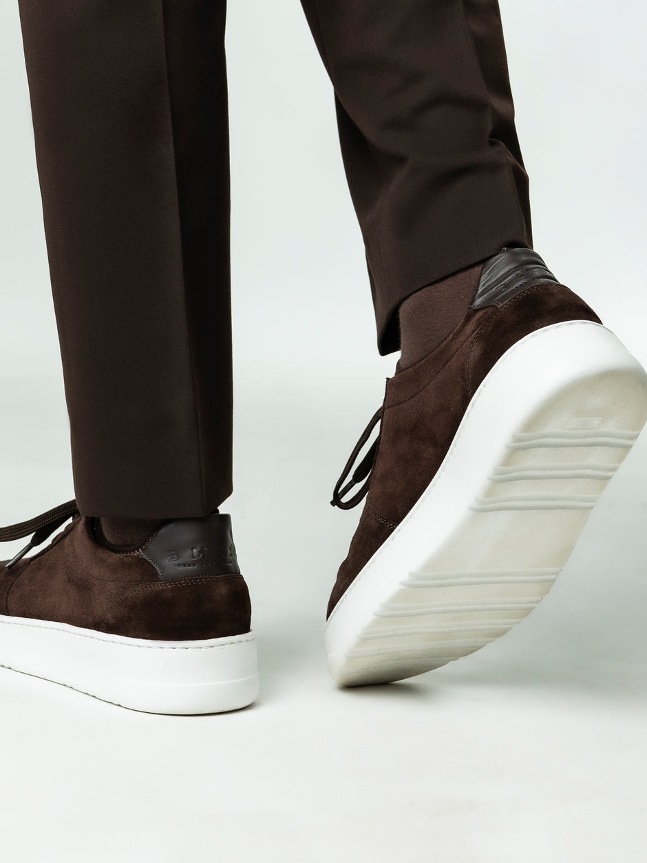 Pantofi Babati Casual Cafenii Din Piele Intoarsa Cu BMan0359 (4)