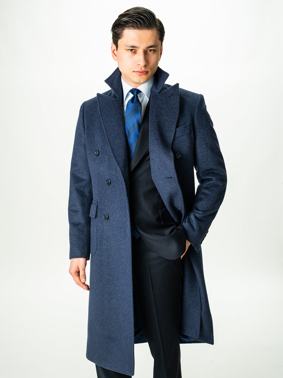 Palton Barbati Toamna-Iarna Classy Albastru Marine Design Londonez BMan0002 (1)