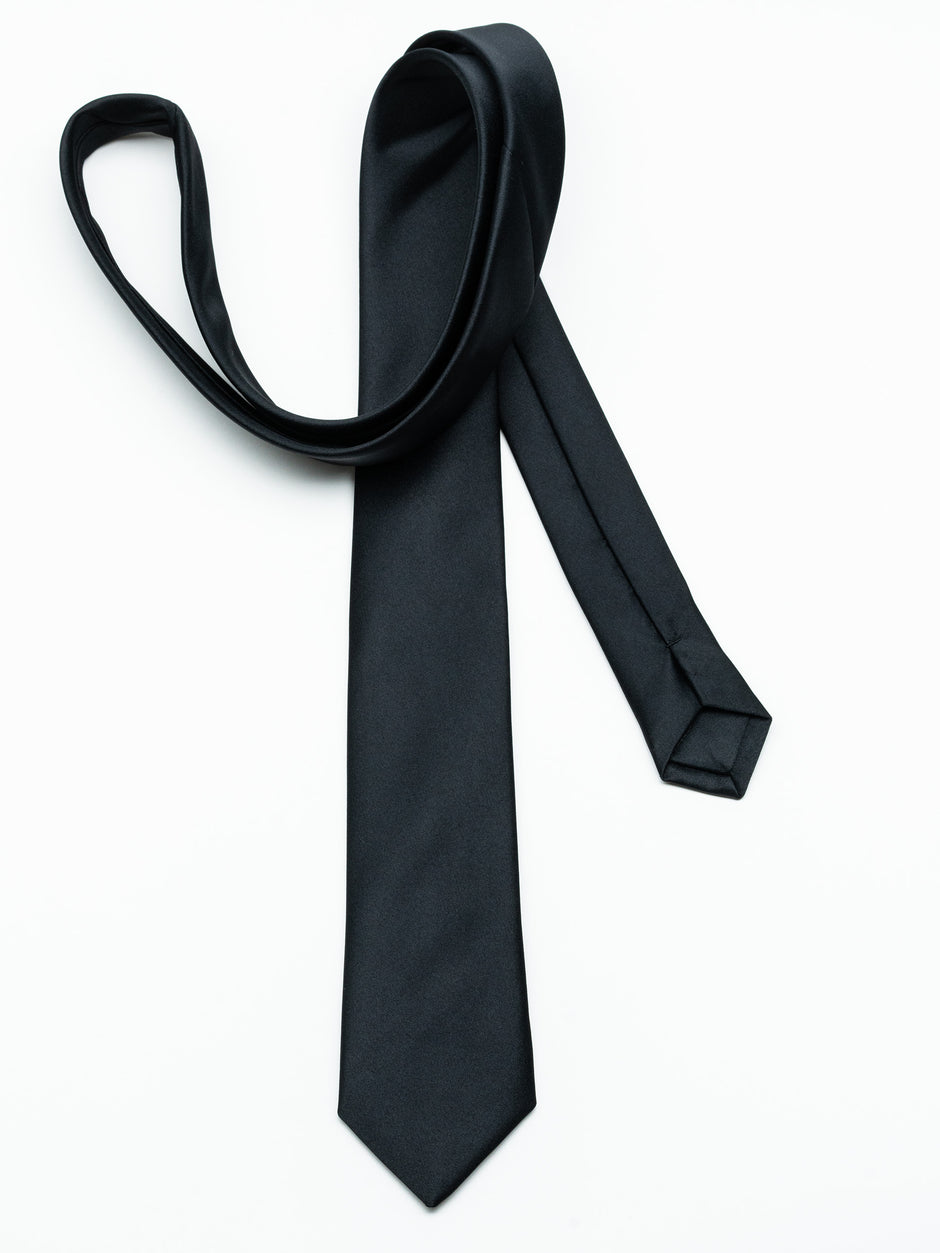Cravata Clasica Eleganta & Business Formal Barbati Neagra Simpla Bman910 (2)