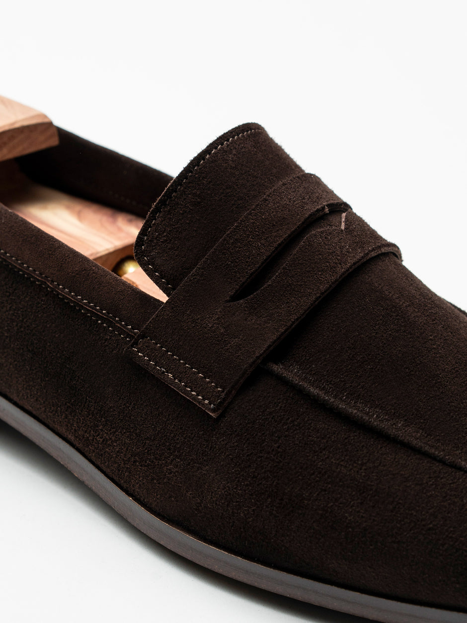 Mocasini Maro Barbati Piele Intoarsa Belgian Loafers BMan226 (4)