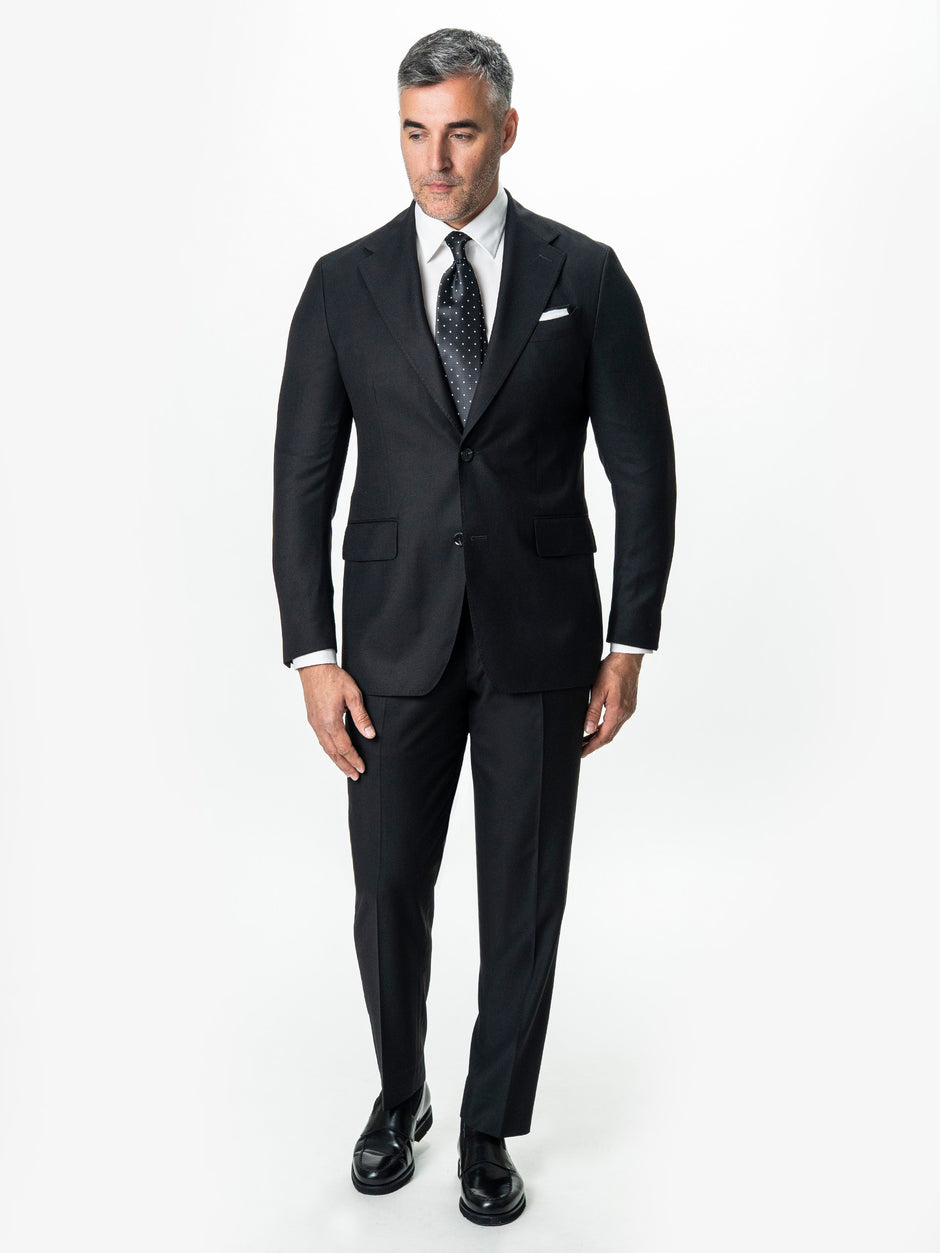 Costum Negru Barbati Elegant Din Lana Sarto BMan0018 (9)