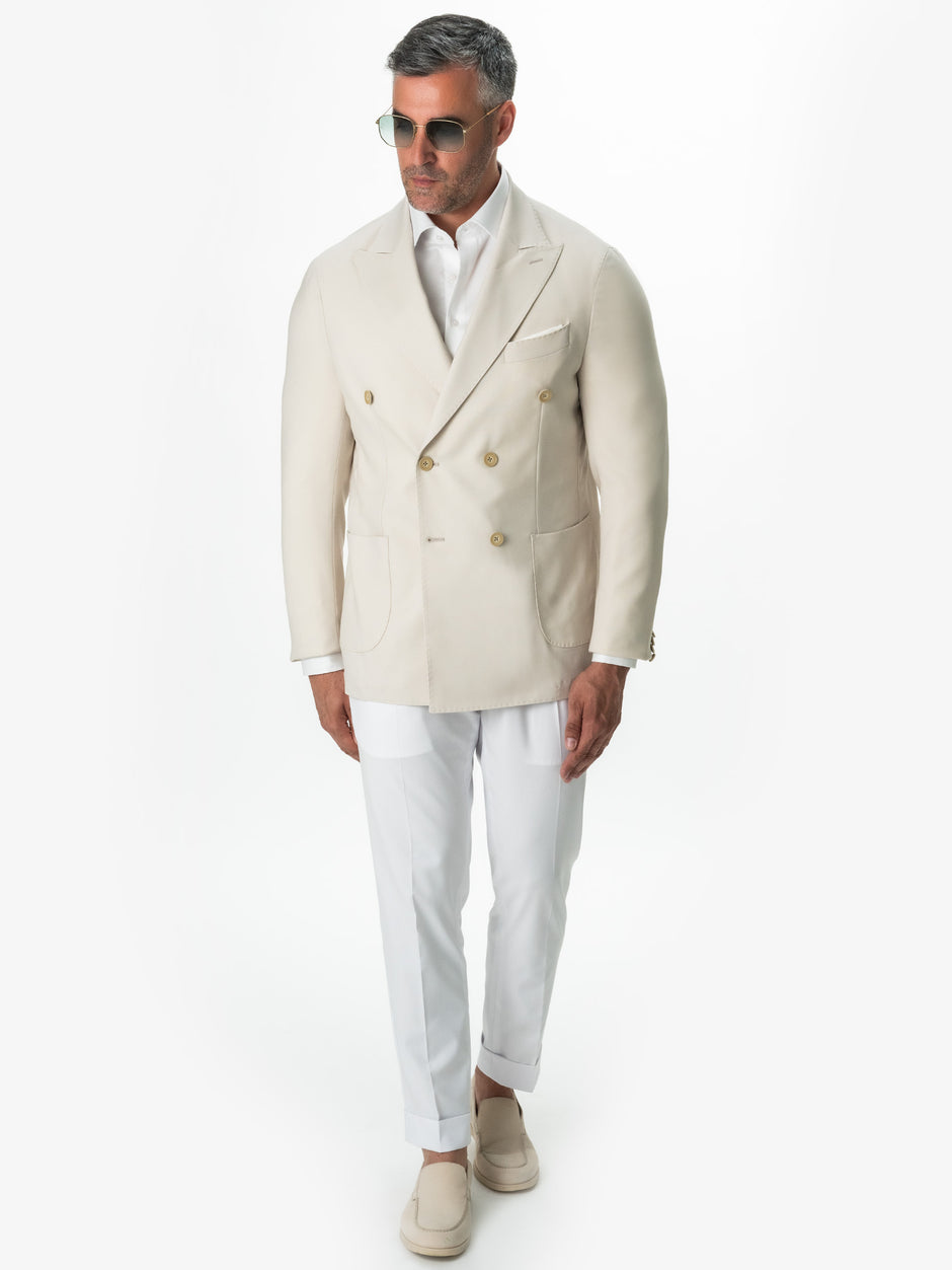 Sacou Vara Barbati Crem Din Lana Tesatura Vitale Barberis Super 110 Bman0022 (7)