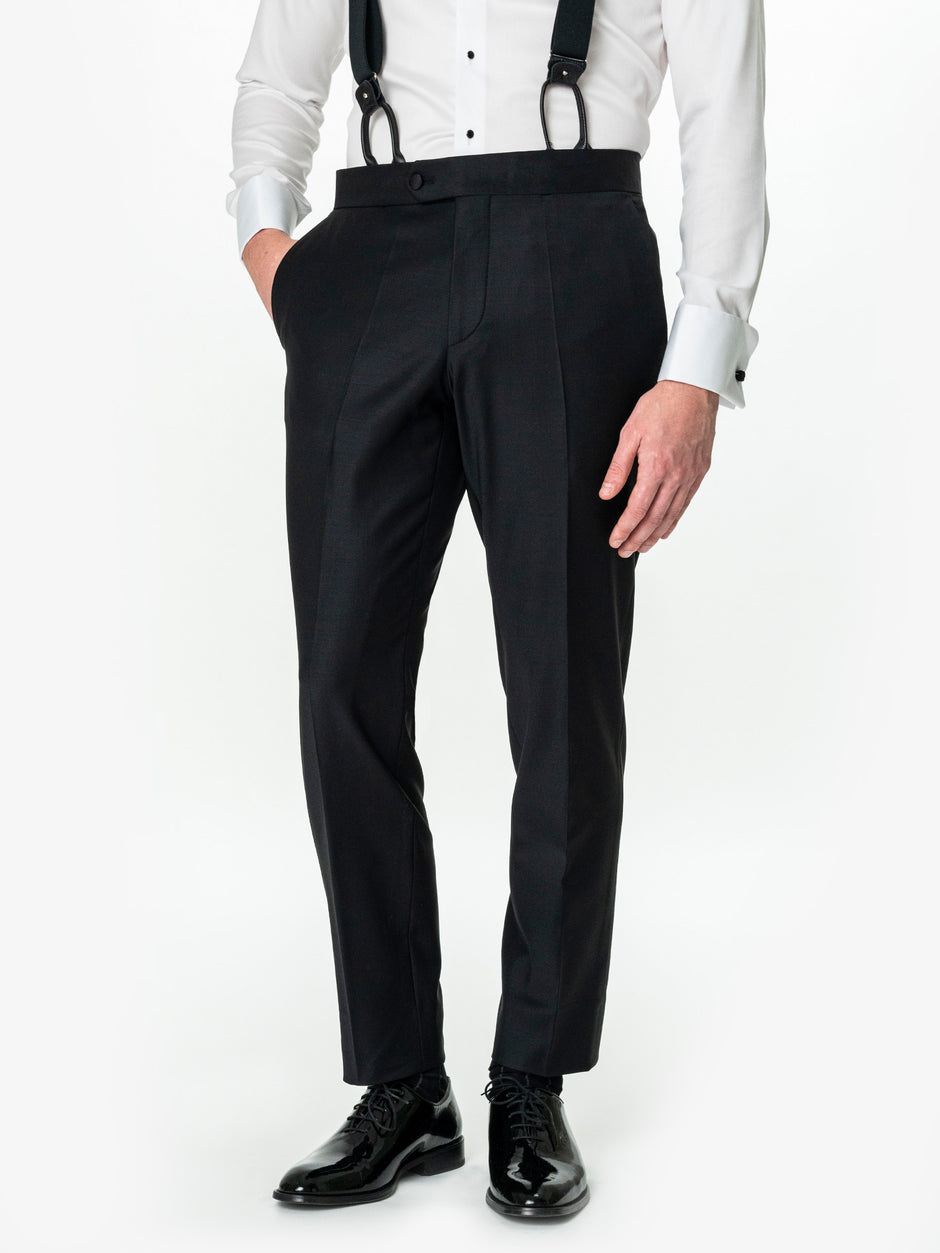 Costum Mire Smoking Alb Perla Lana Vitale Barberis SuperBio 21 Microni BMan342 (8)