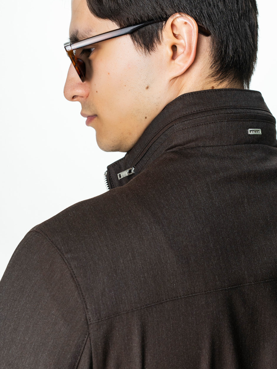 Geaca Barbati Tip Jacheta Cafenie BMan BMan0007 (8)