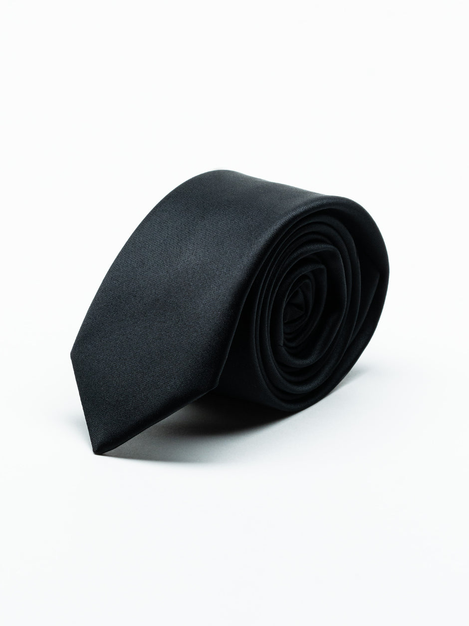 Cravata Clasica Eleganta & Business Formal Barbati Neagra Simpla Bman910 (1)