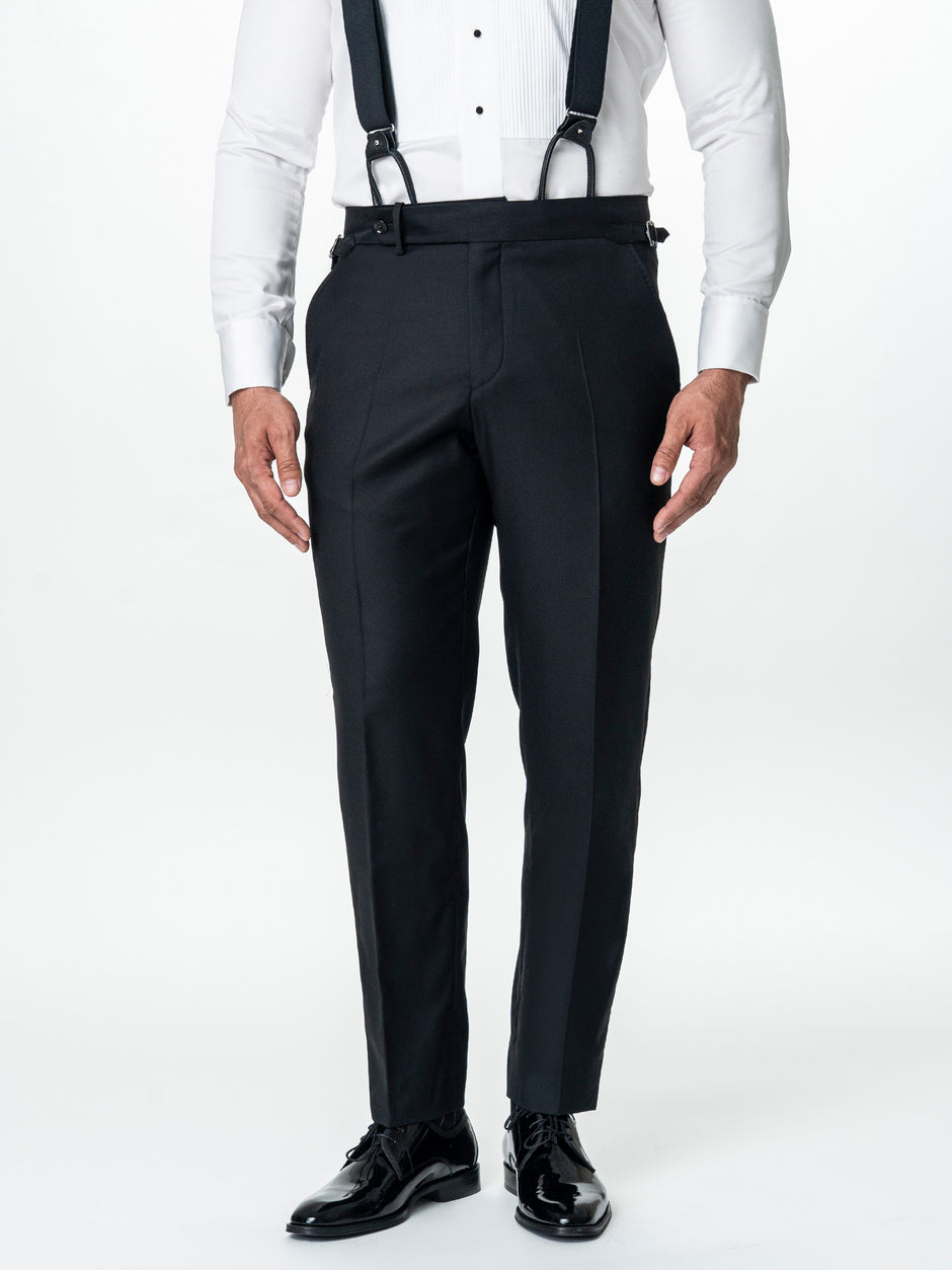 Costum Mire Smoking Negru din 100% Lana Vitale Barberis BMan344 (5)
