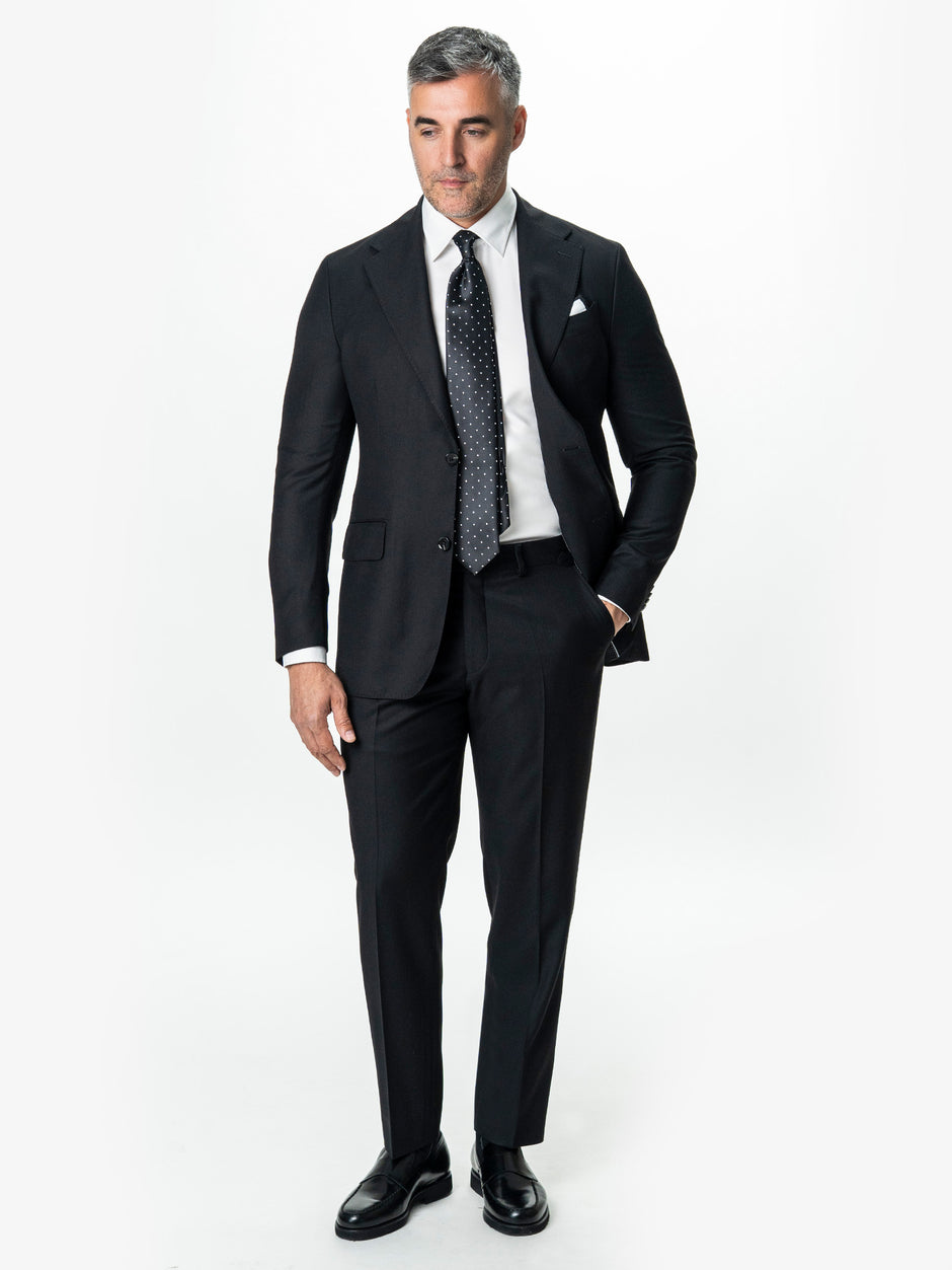 Costum Negru Barbati Elegant Din Lana Sarto BMan0018 (7)