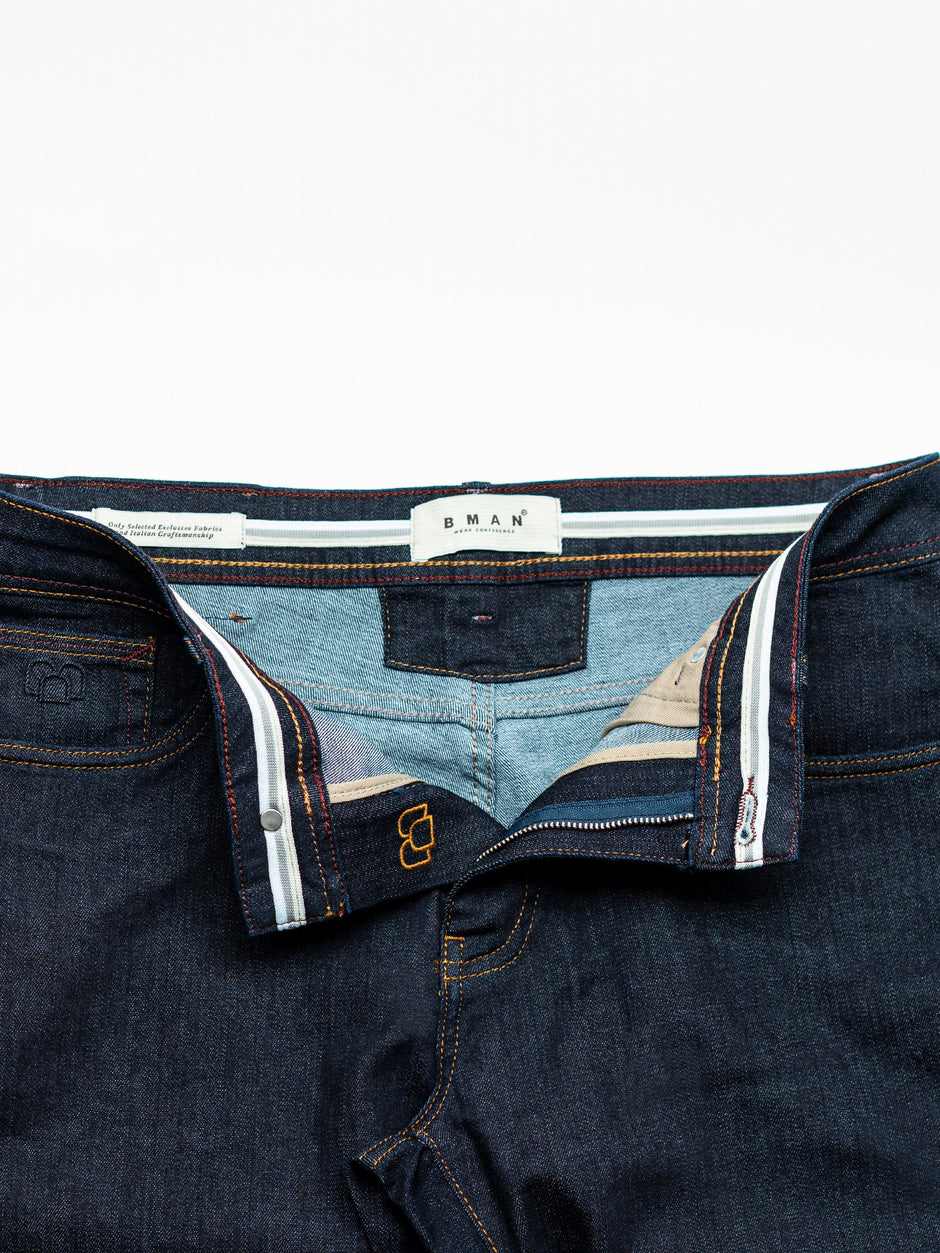 Blugi Barbati Bleumarin Denim Comfort Fit All Season BMan0005 (10)