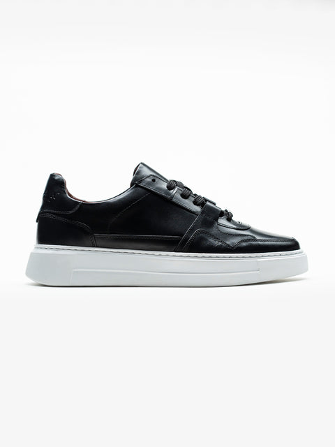 Pantofi Casual Barbati Sneakers Negri Din 100% Piele Naturala BMan0353
