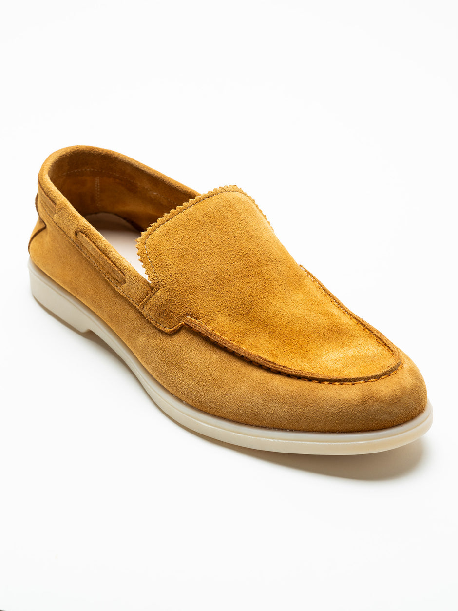 Mocasini Barbati City Loafers Bej Mango Piele Intoarsa Naturala BMan197 (9)