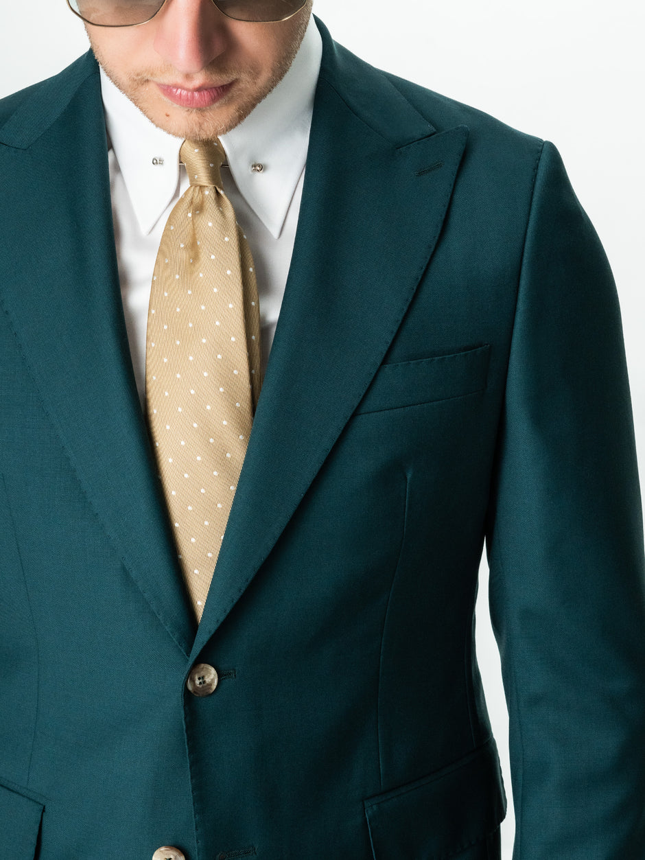 Sacou Barbati Verde Petrol Din Lana Vitale Barberis Super100 Bman0028 (8)