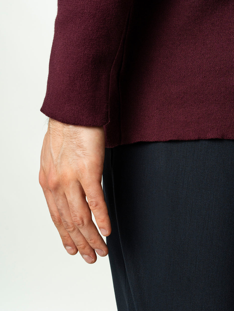 Pulover Barbati Bordo Cu Fermoar 100% Bumbac BMan0002 (7)