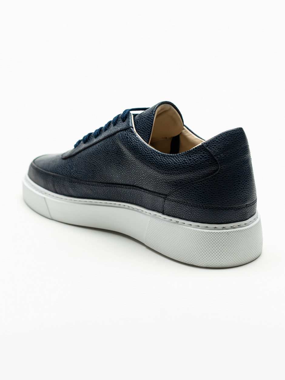 Pantofi Casual Barbati Albastri Sneakers 100% Piele Naturala Bman0383 (8)