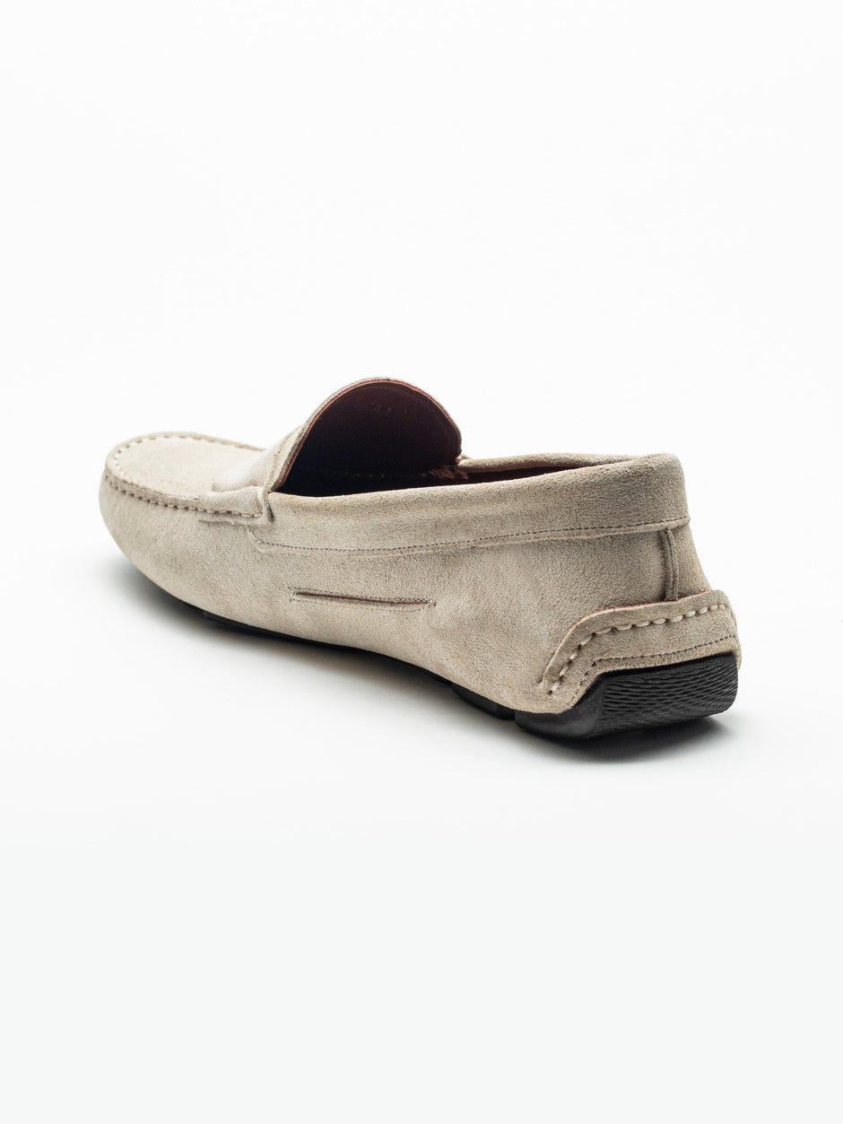 Mocasini Barbati Penny Crem Din Piele Intoarsa BMan224 (8)