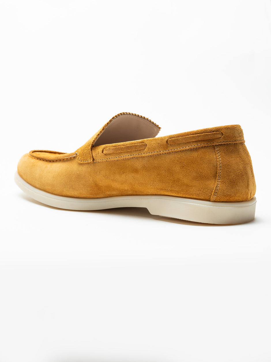 Mocasini Barbati City Loafers Bej Mango Piele Intoarsa Naturala BMan197 (7)