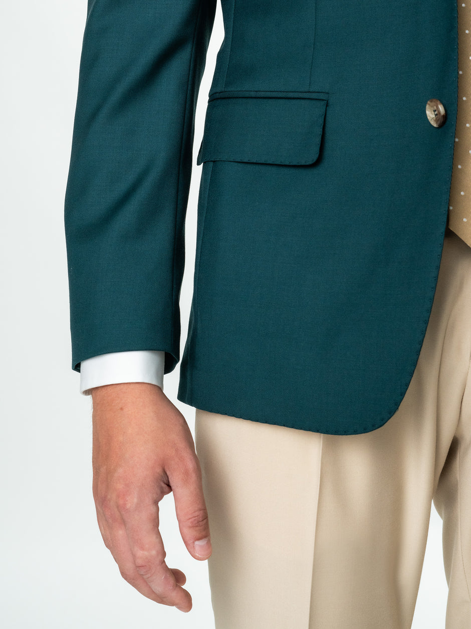 Sacou Barbati Verde Petrol Din Lana Vitale Barberis Super100 Bman0028 (9)