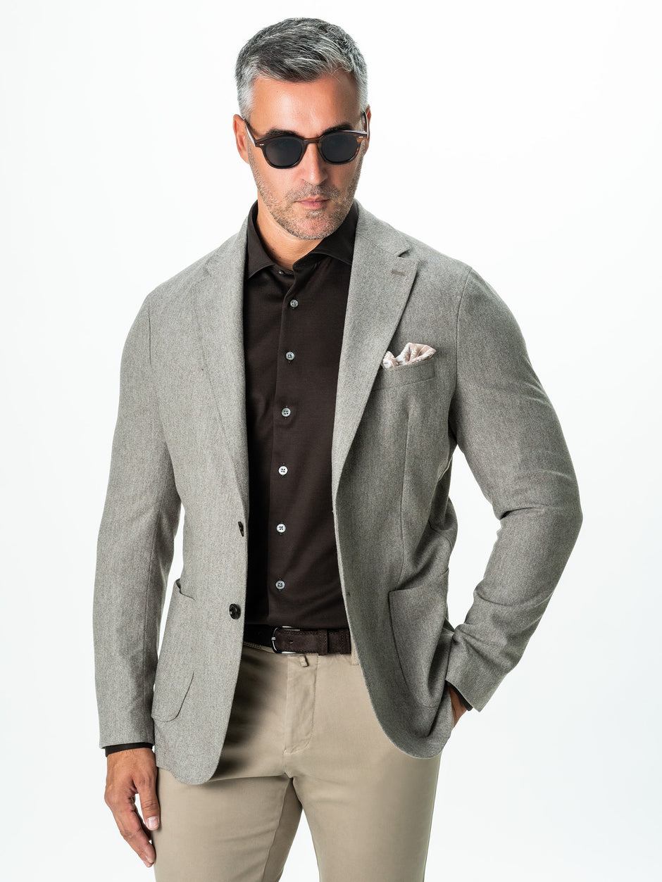 Sacou Grej Bărbați Cu Vesta Detasabila Lana Vitale Barberis BMan0011 (11)