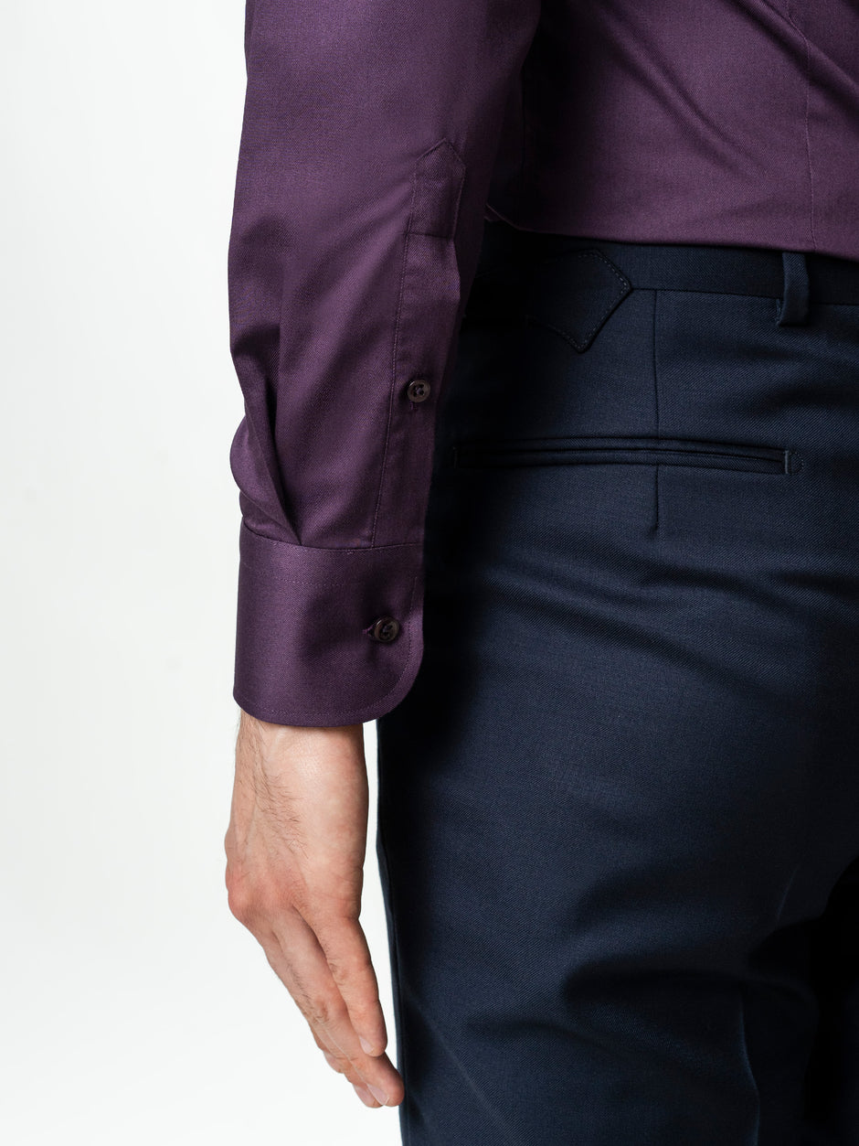 Camasa Barbati Mov 100% Bumbac All Season Non Iron BMan0060 (8)