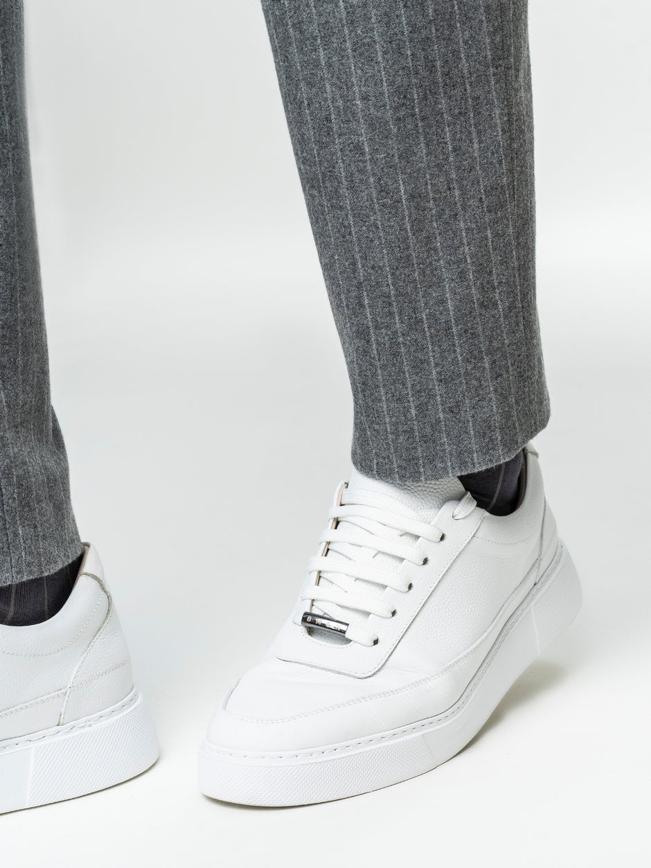 Pantaloni Barbati Gri Din Lana Cu Sistem Dublu De Inchidere BMan0015 (8)