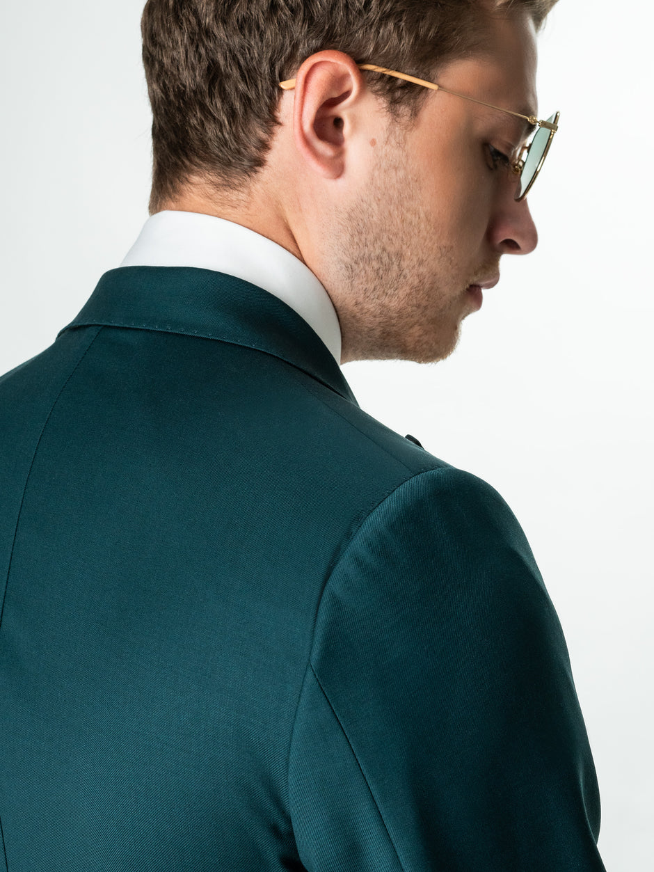 Sacou Barbati Verde Petrol Din Lana Vitale Barberis Super100 Bman0028 (7)