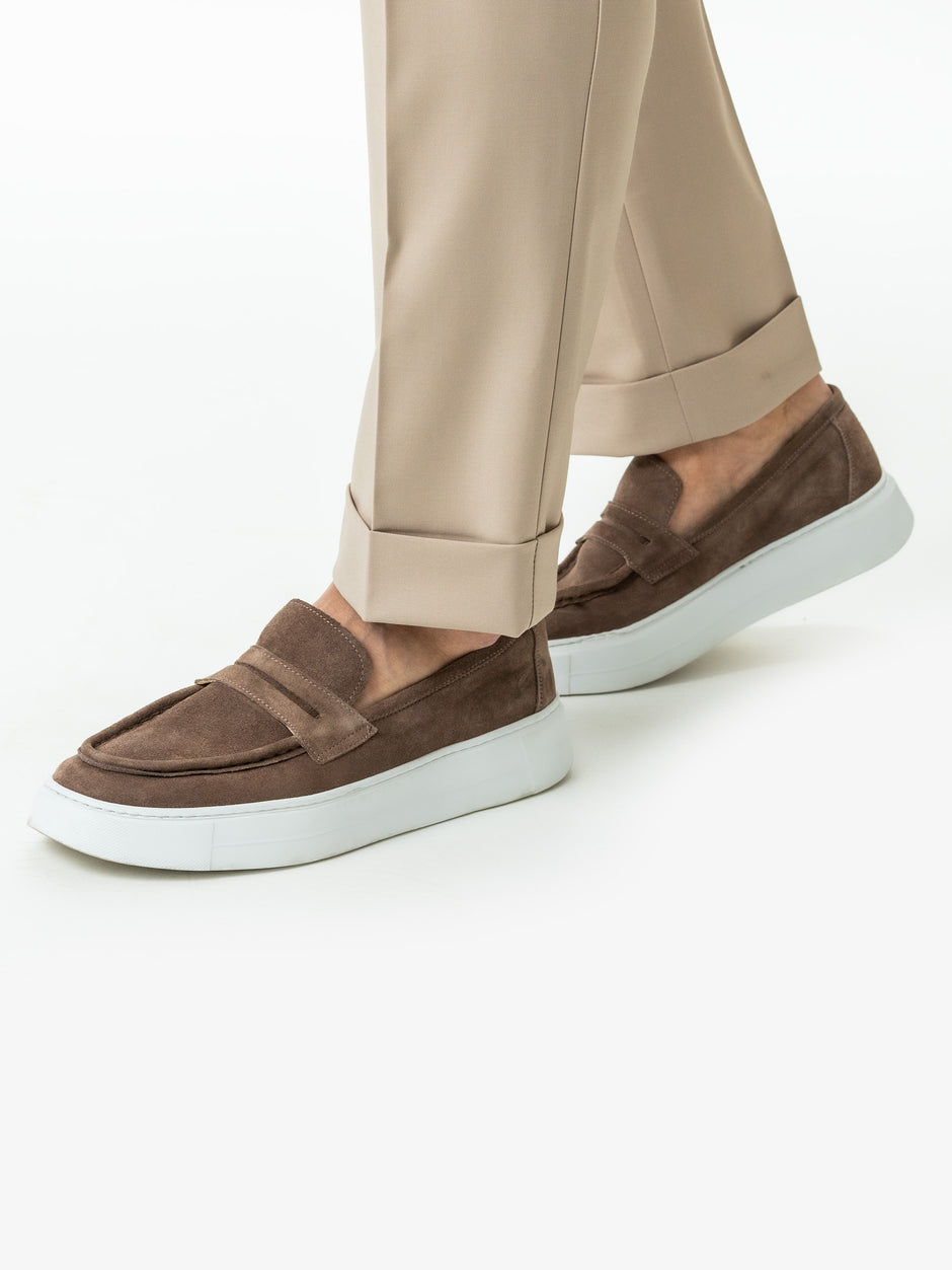 Pantaloni Cu Pense Barbati Bej Nisip Gurkha Stofa Sarto BMan707 (5)