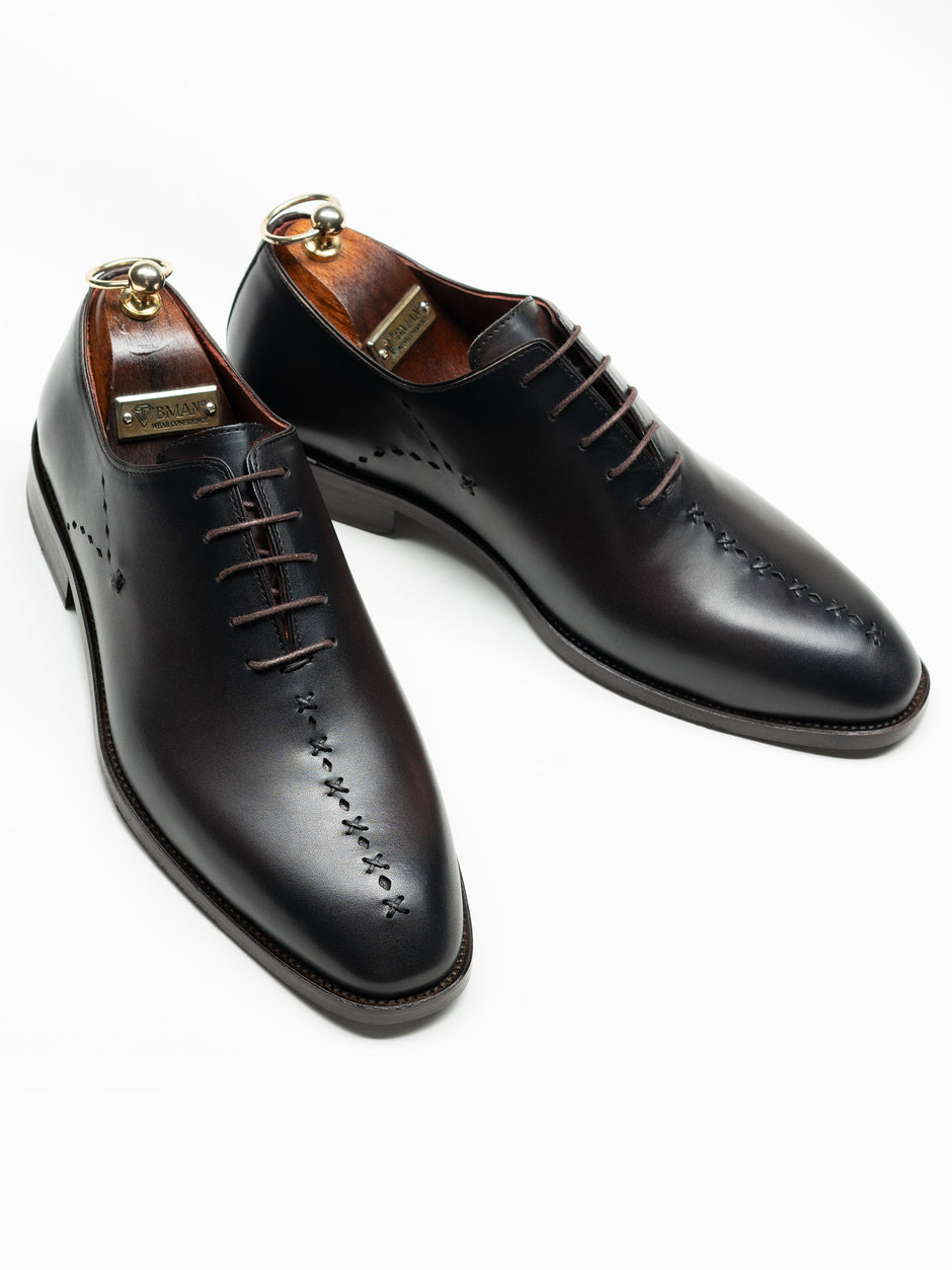Pantofi Eleganti Barbati Oxford Maro Patina Piele Naturala Design Prato BMan0336 (7)