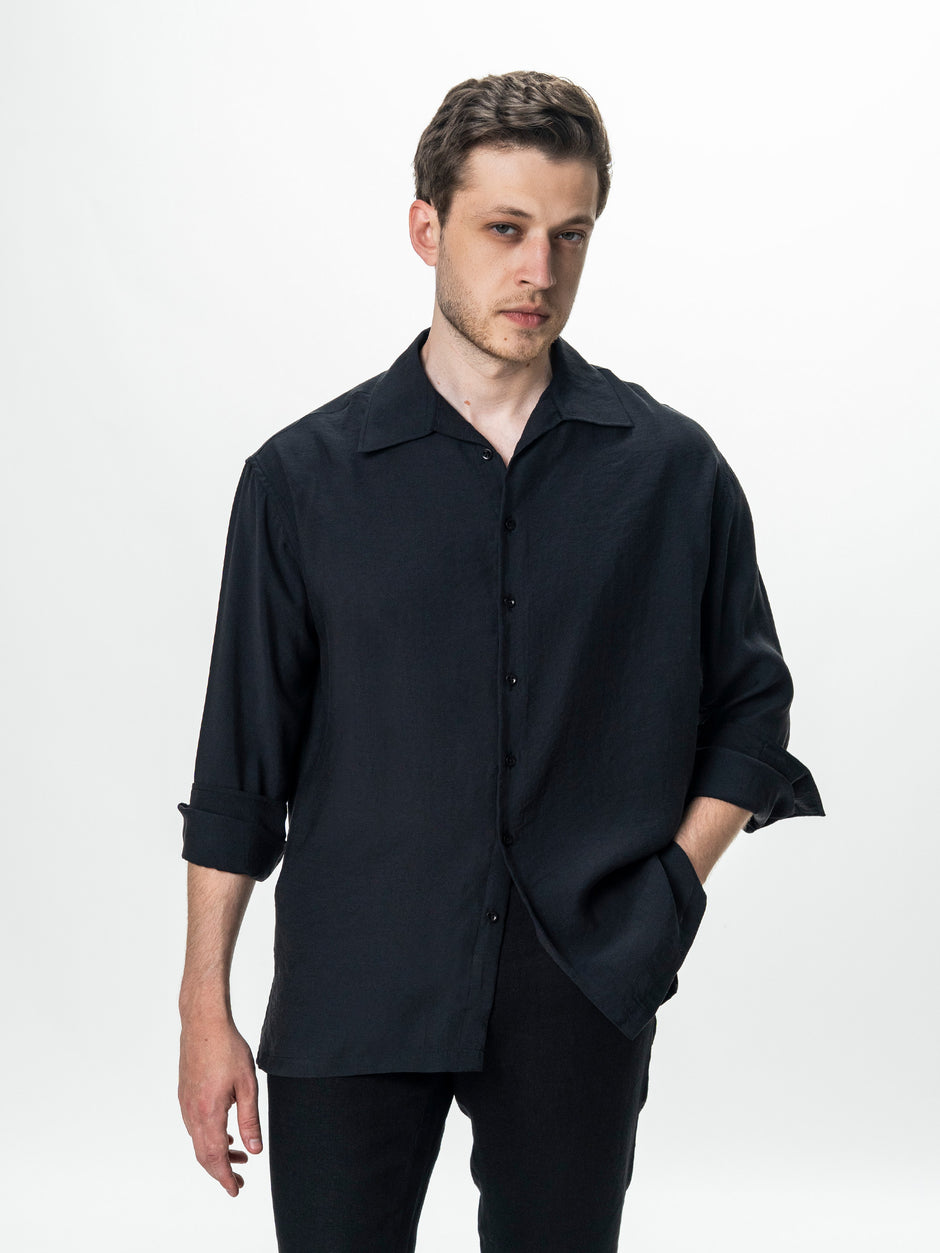 Camasa Barbati Neagra din Modal BMan0202 (1)