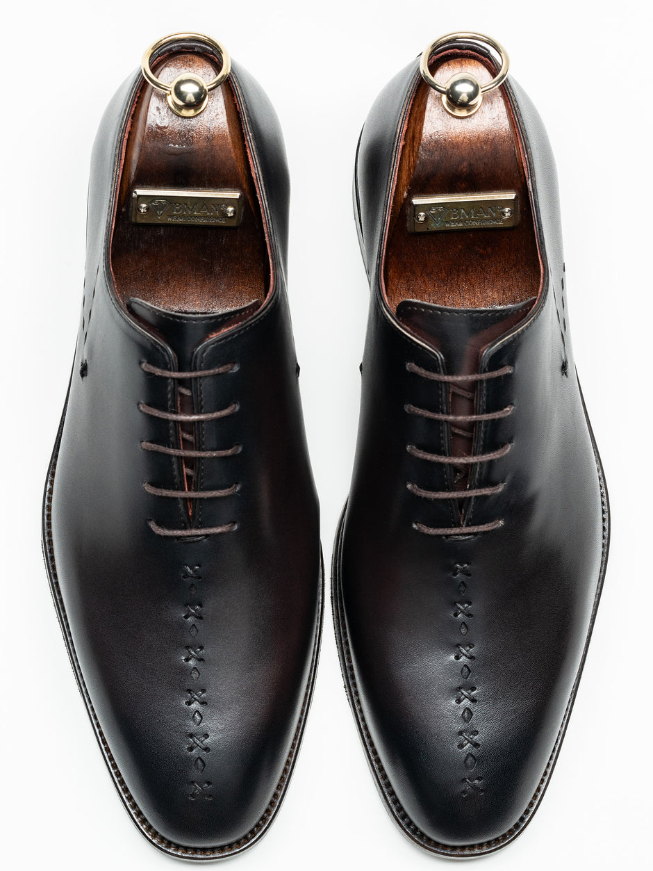 Pantofi Eleganti Barbati Oxford Maro Patina Piele Naturala Design Prato BMan0336 (4)