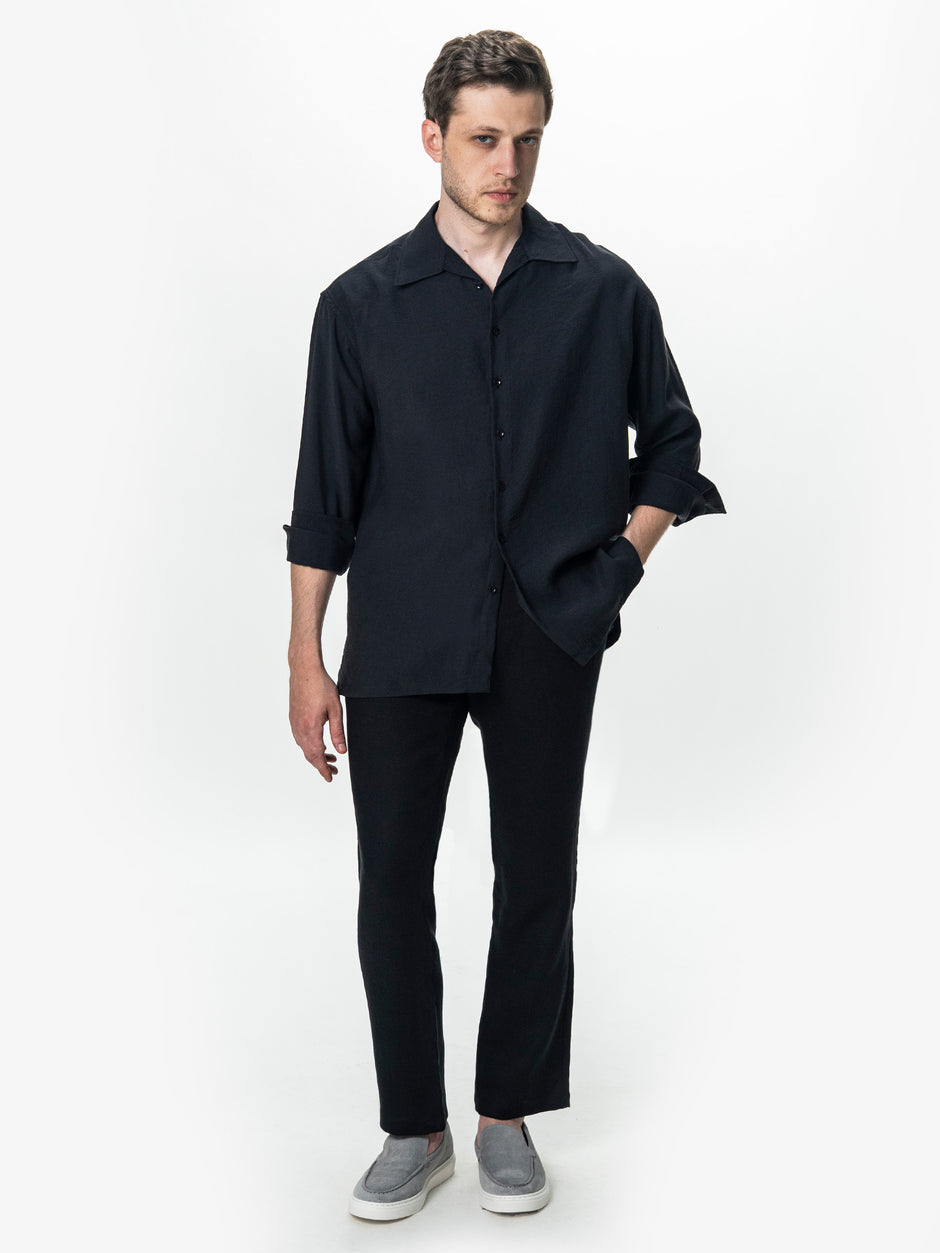Camasa Barbati Neagra din Modal BMan0202 (6)