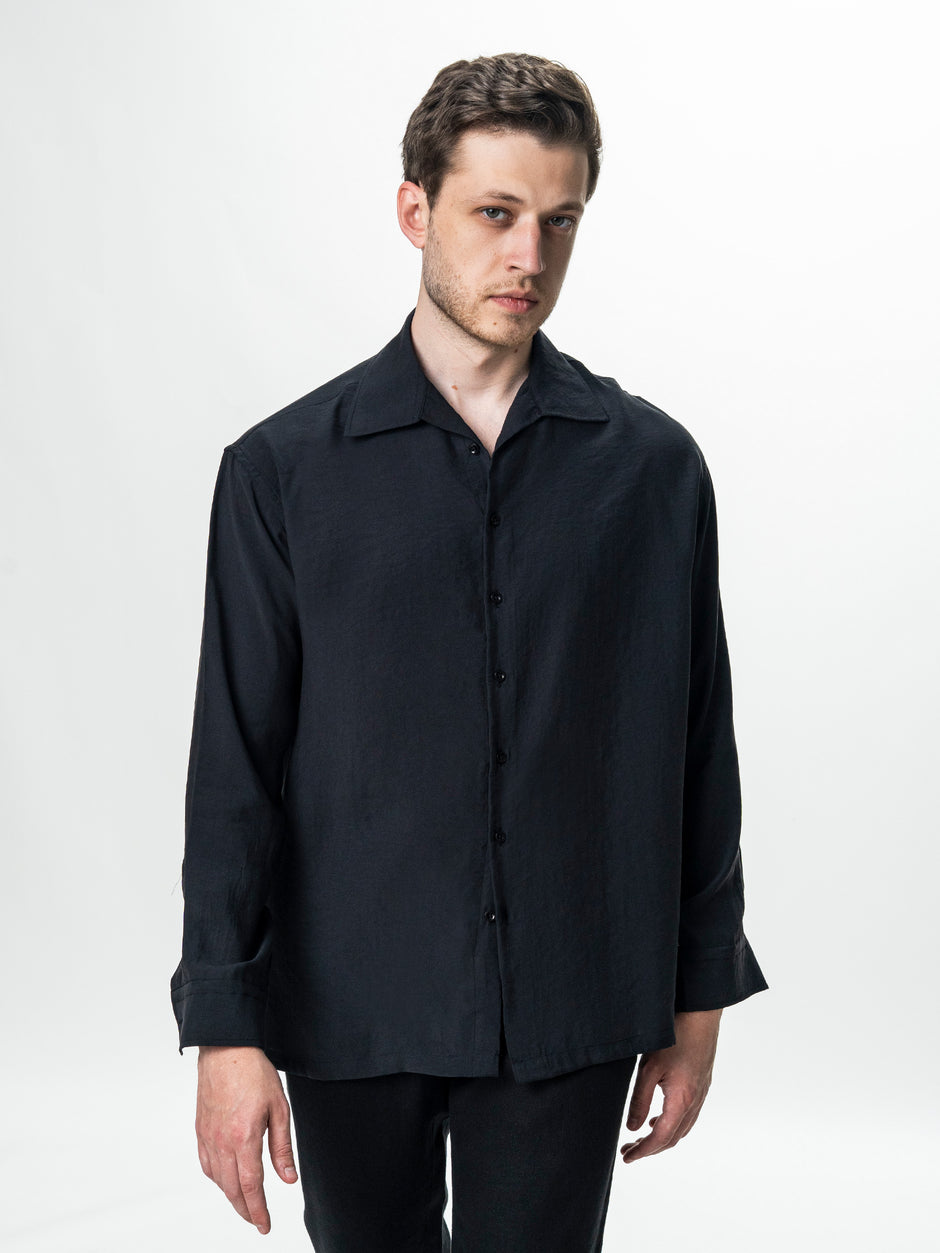 Camasa Barbati Neagra din Modal BMan0202 (3)