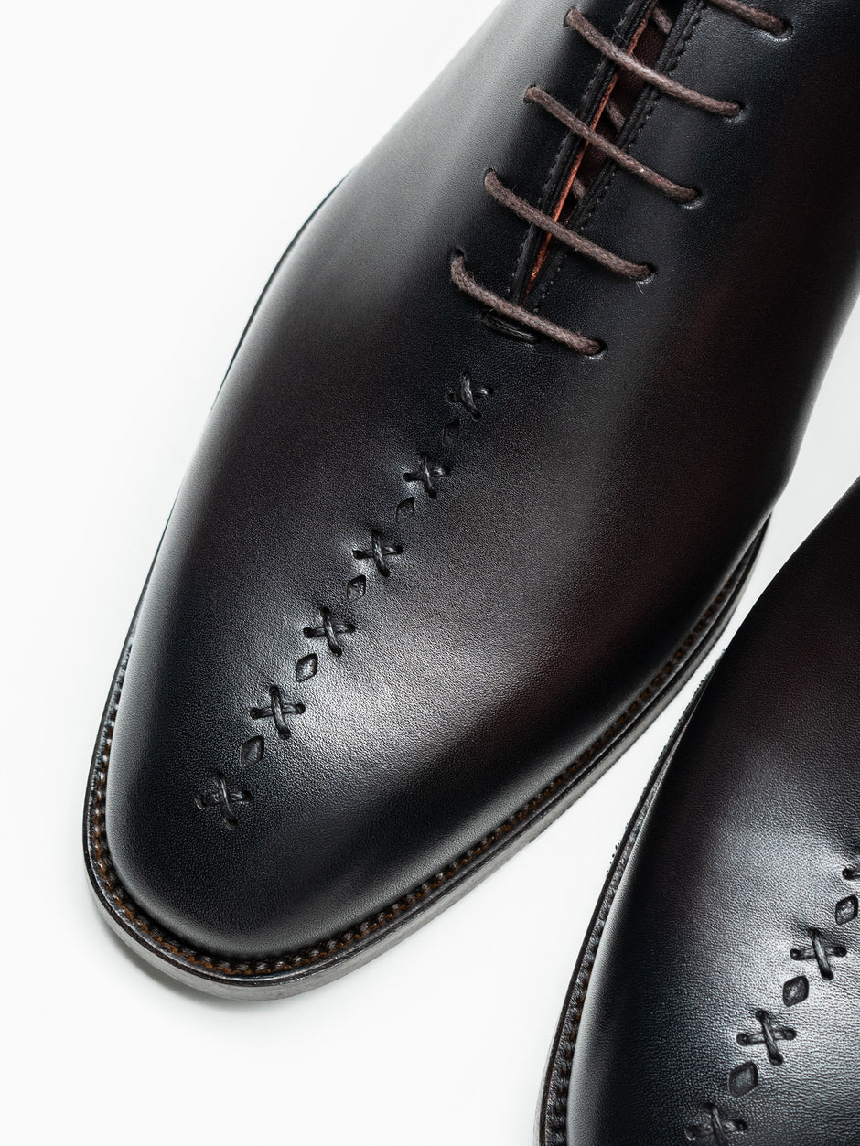 Pantofi Eleganti Barbati Oxford Maro Patina Piele Naturala Design Prato BMan0336 (3)