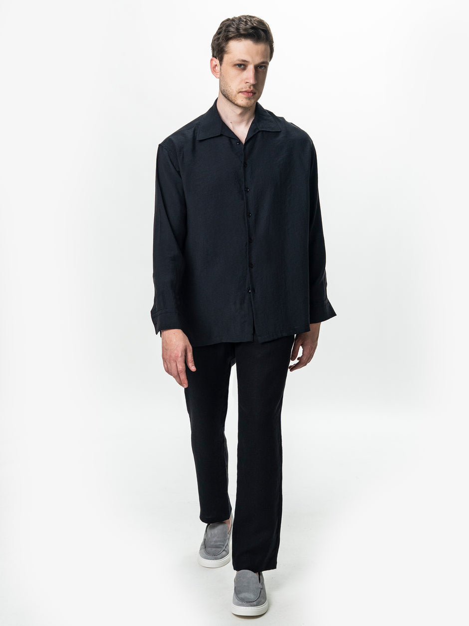 Camasa Barbati Neagra din Modal BMan0202 (2)