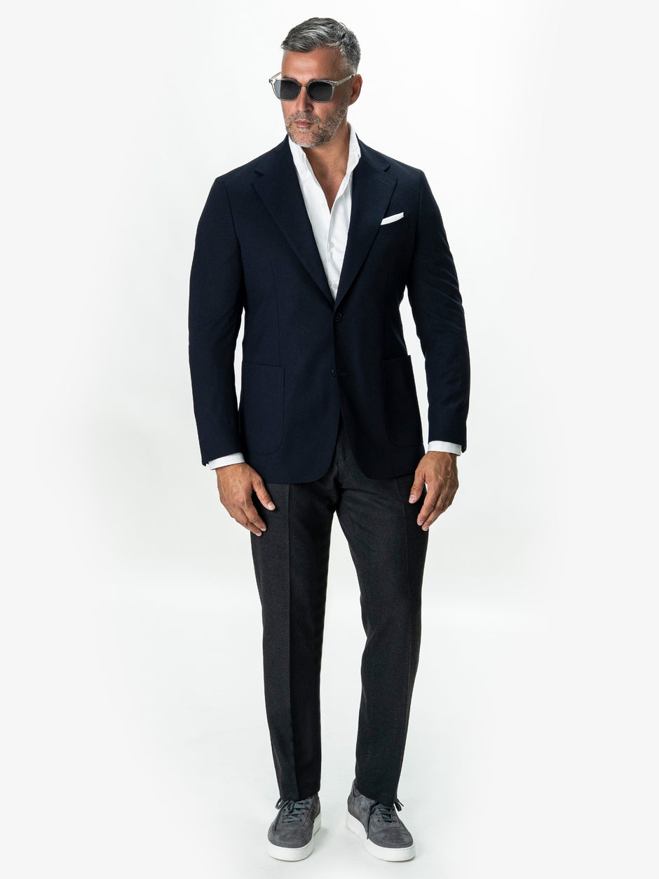 Sacou Barbati Bleumarin Amestec Lana BMan0075 (7)