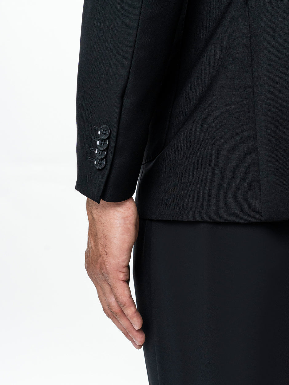 Sacou Barbati Negru 100% Lana Vitale Barberis BMan0076 (8)