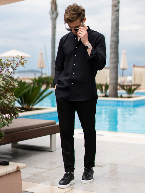 Tinuta Casual Barbati De Vara All Black Extra Confort BMan0709 (2)