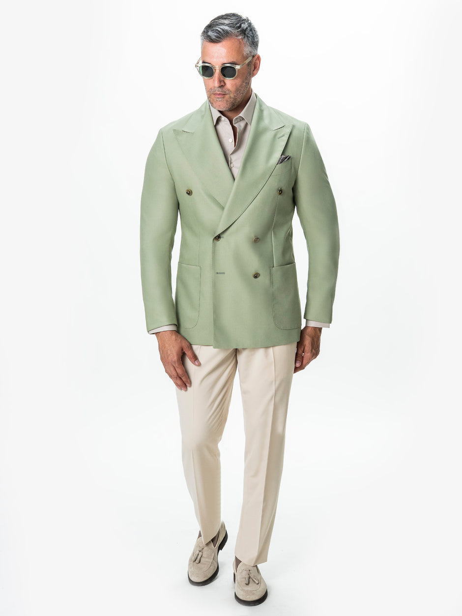 Sacou Barbati Verde Olive Doua Randuri de Nasturi Amestec Lana BMan0081 (7)
