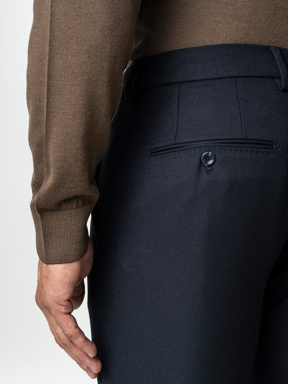 Pantaloni Bleumarin Barbati Office Stretch Relax Fit BMan0001 (7)