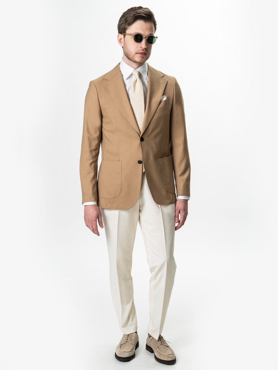 Sacou Barbati Bej Lana Vitale Barberis Super120's BMan0054 (2)