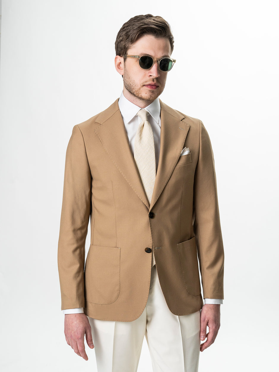Sacou Barbati Bej Lana Vitale Barberis Super120's BMan0054 (4)