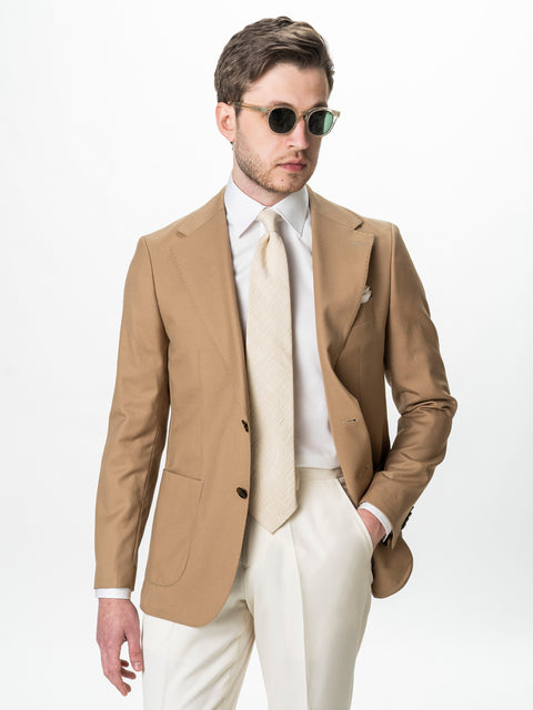 Sacou Barbati Bej Lana Vitale Barberis Super120's BMan0054